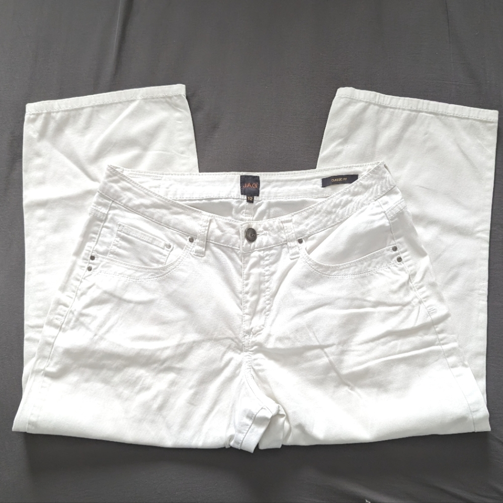Jag white classic fit jeans size 12
